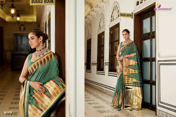 KL Varkala 1413A to 1413F Designer Silk Sarees Wholesale Shop In Surat